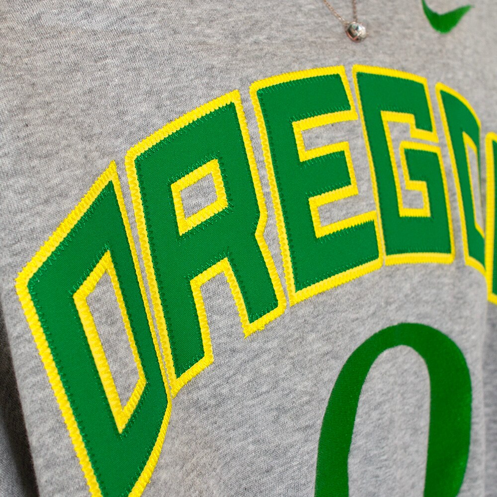 Classic Oregon O, Nike, Grey, Pullover, Cotton Blend, Women, Phoenix, Oversized, Sweatshirt, 954291